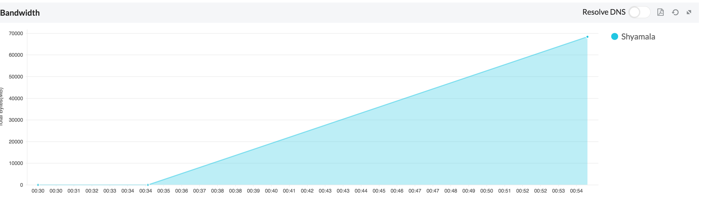 Inventory - Users in Firewall Analyzer: The total bandwidth consumed by that user