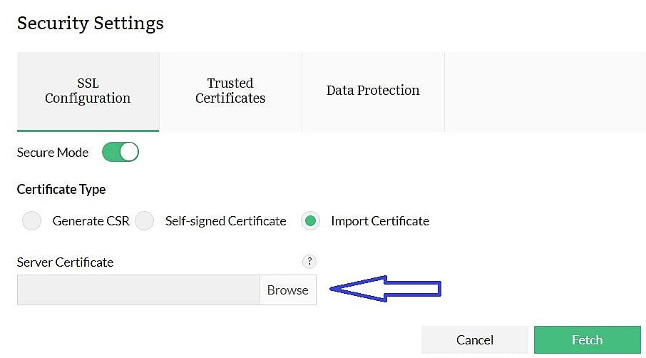 Fetch Certificate Fetch Certificate