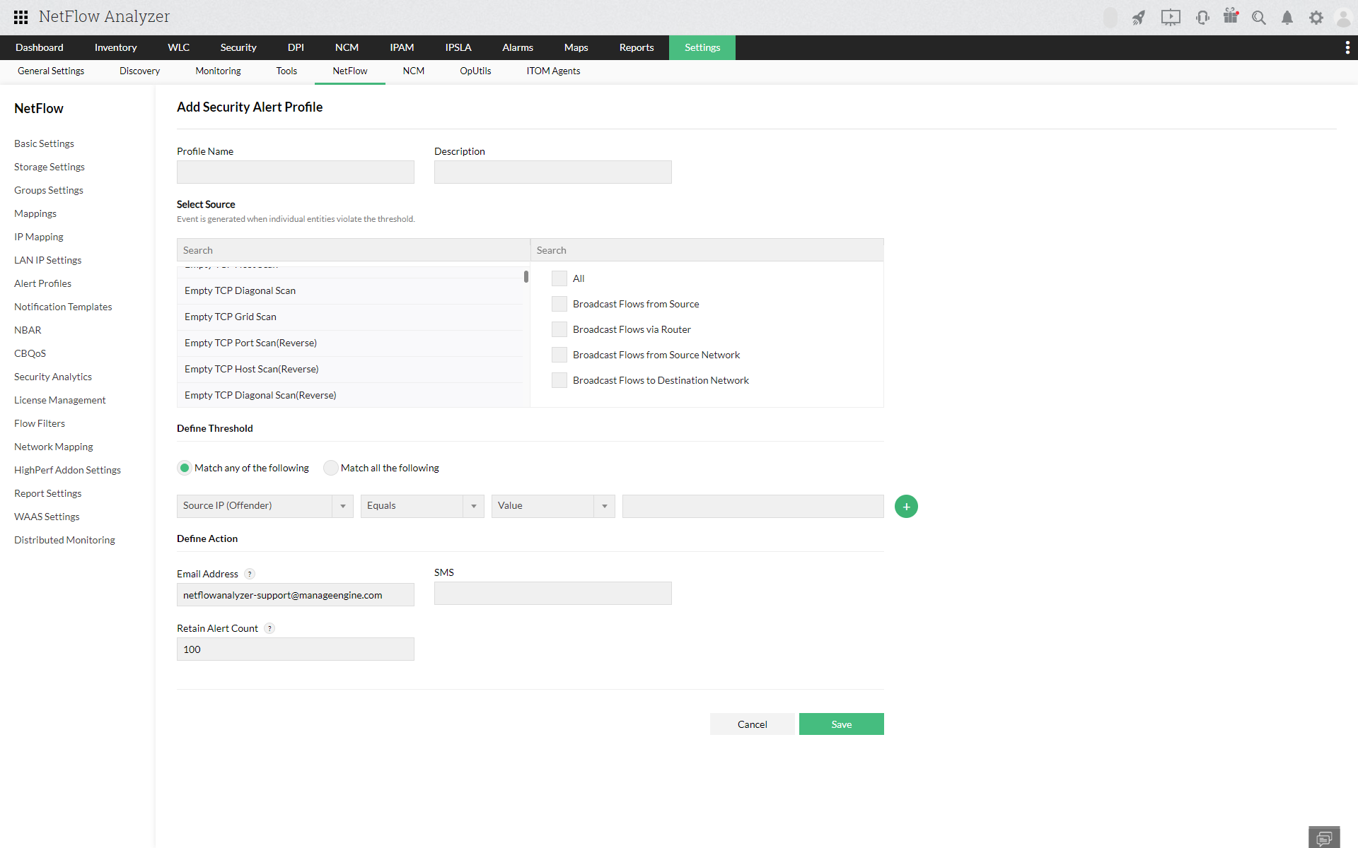 Alert Profile Alert Profile