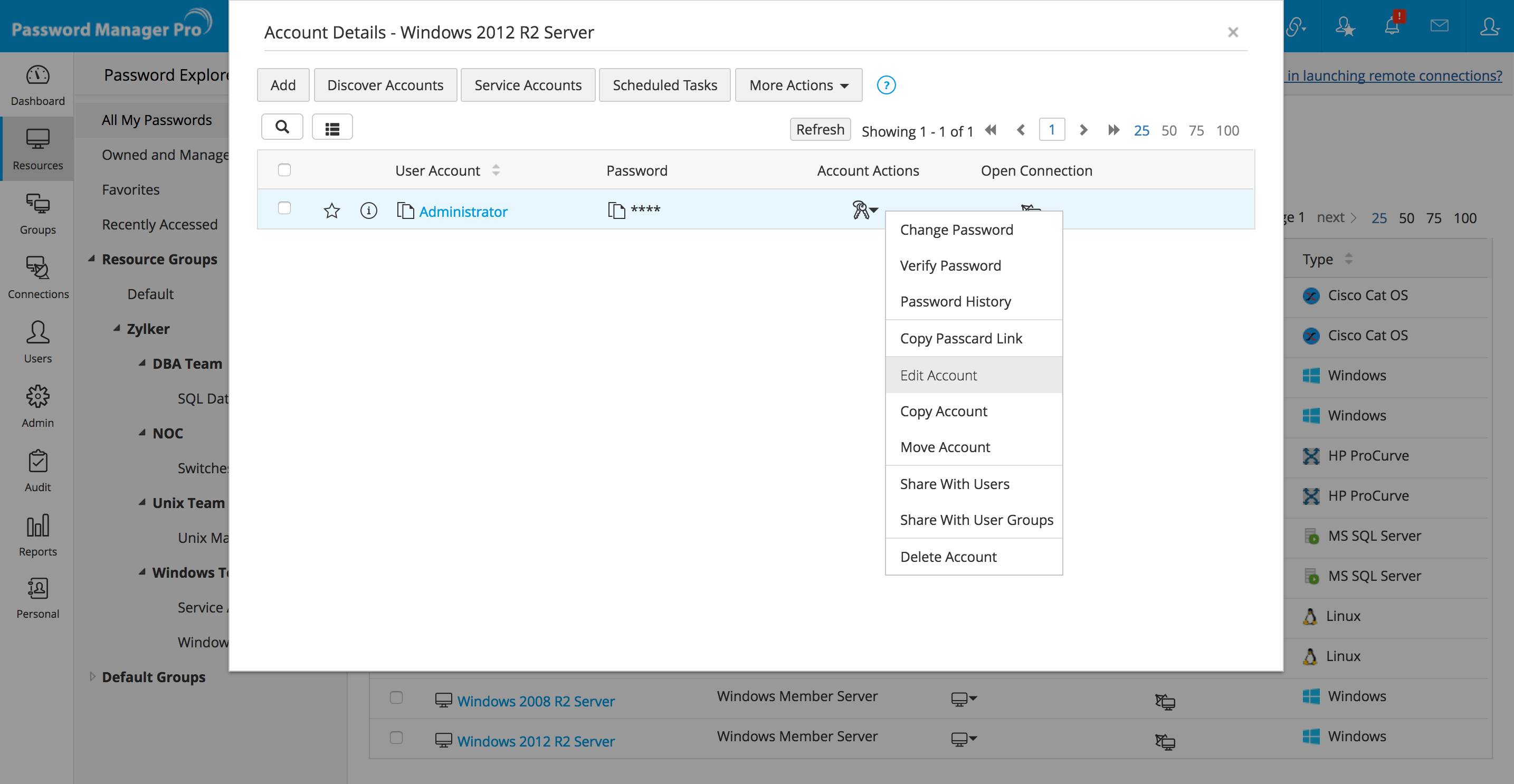 Windows Service Account Reset