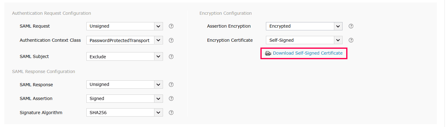 SAML Authenticator self-signed certificate in ADSelfService Plus