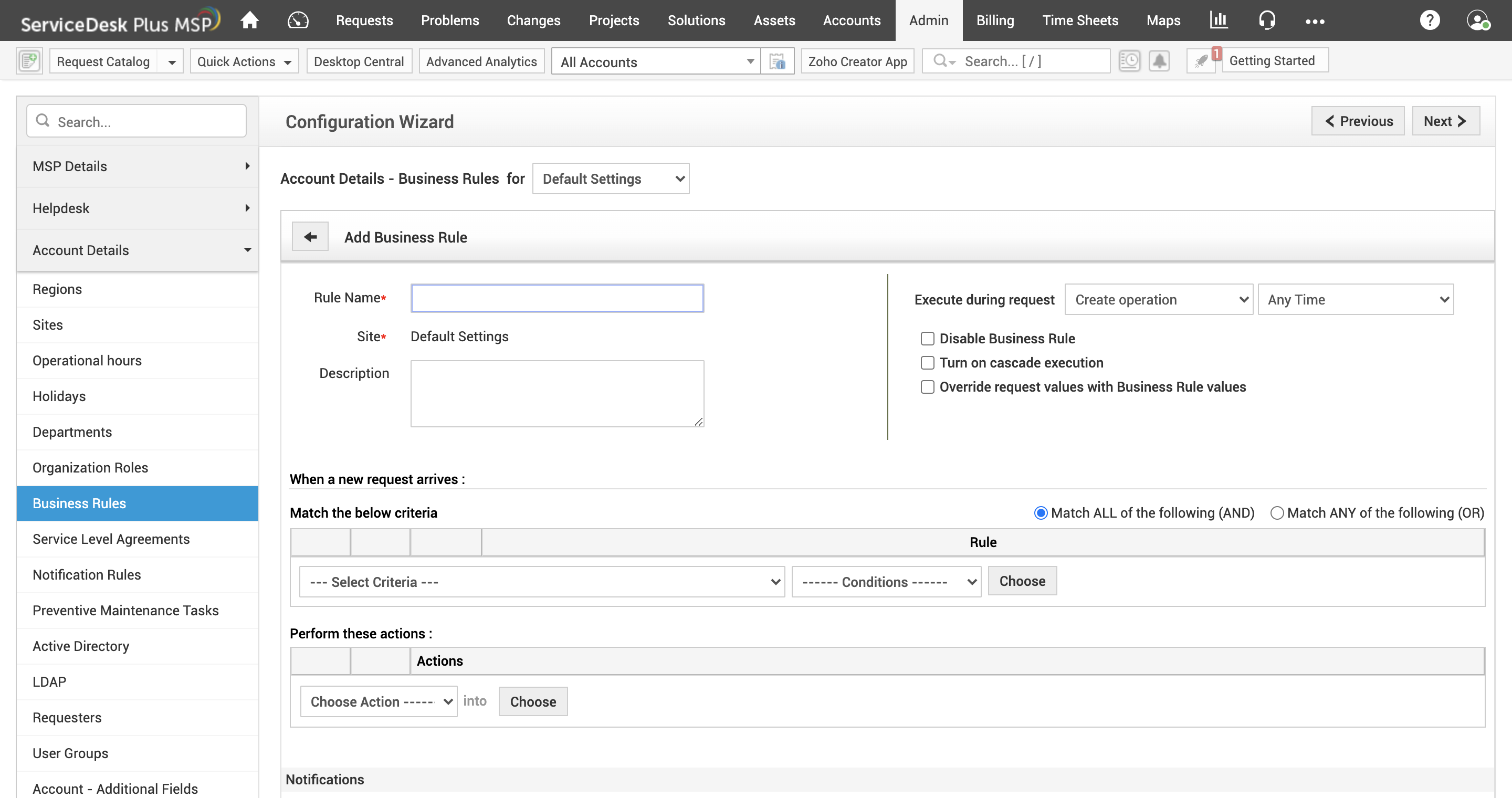 MSP ticketing system