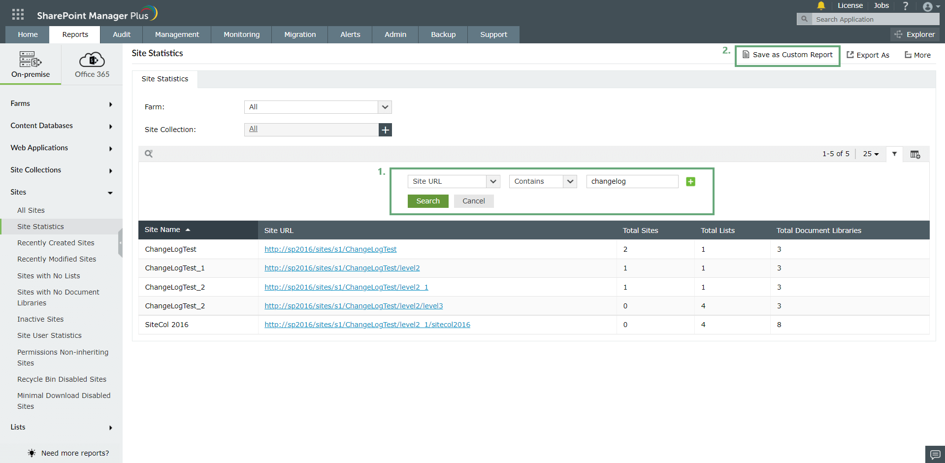 Creating Custom Reports