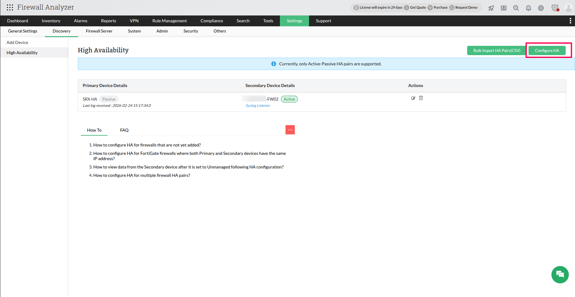High Availability High Availability