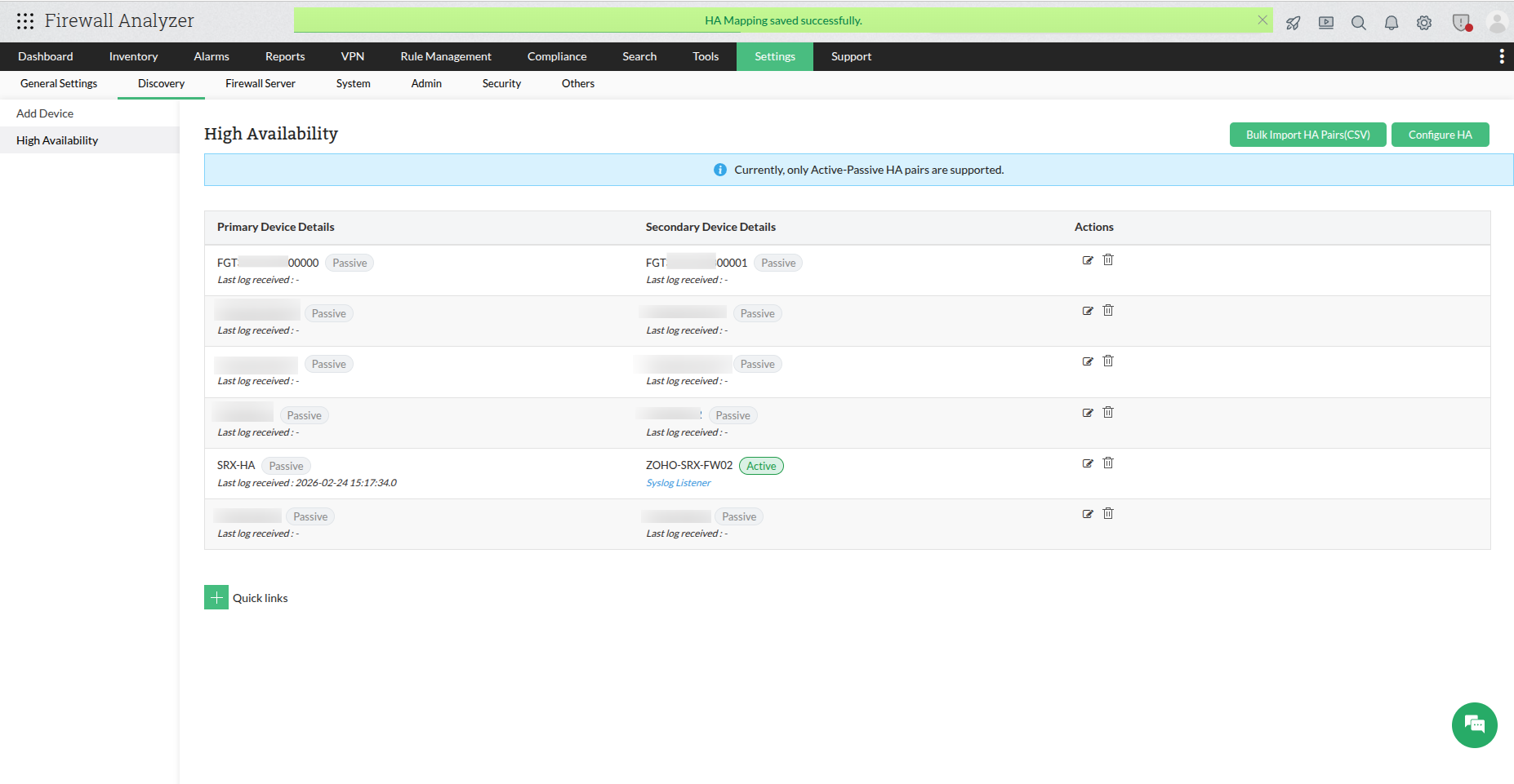 High Availability High Availability