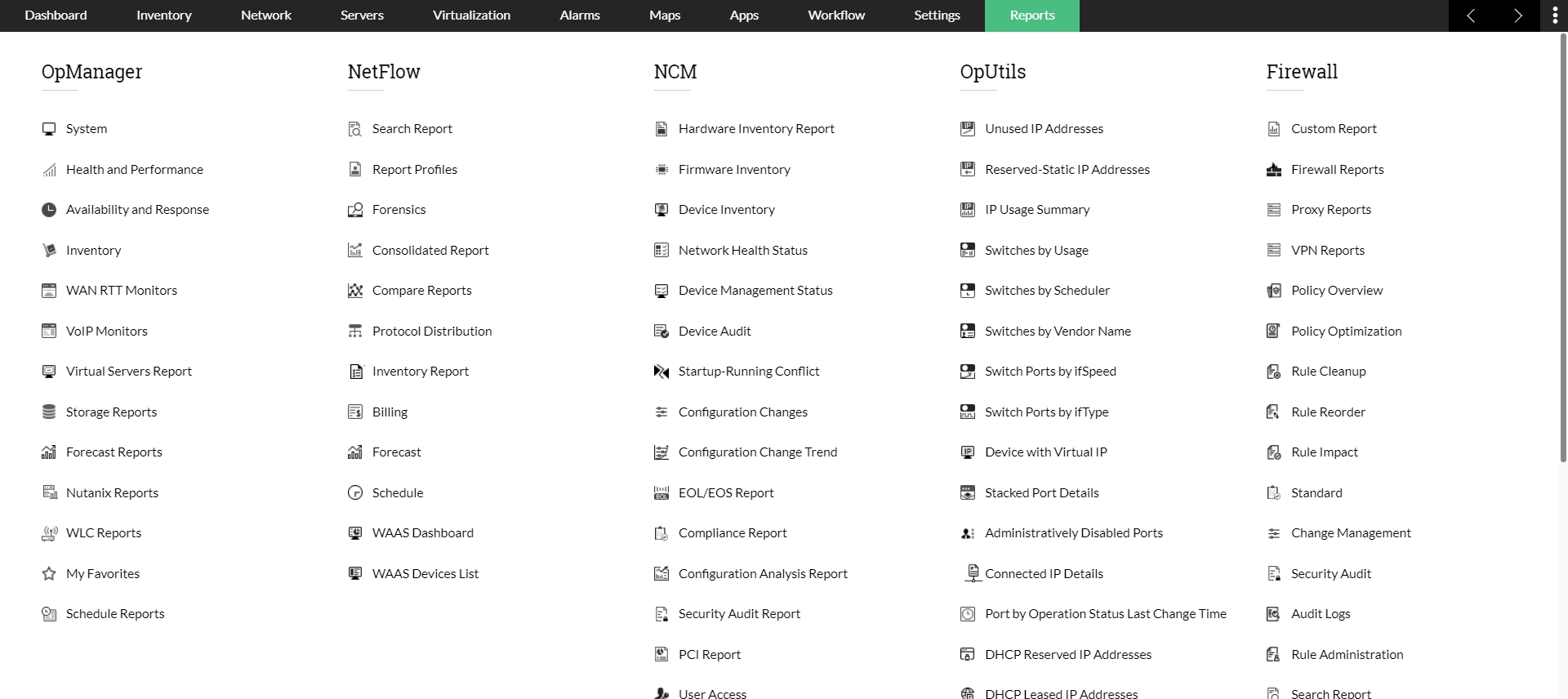 IT Operations Management (ITOM) - ManageEngine OpManager Nexus