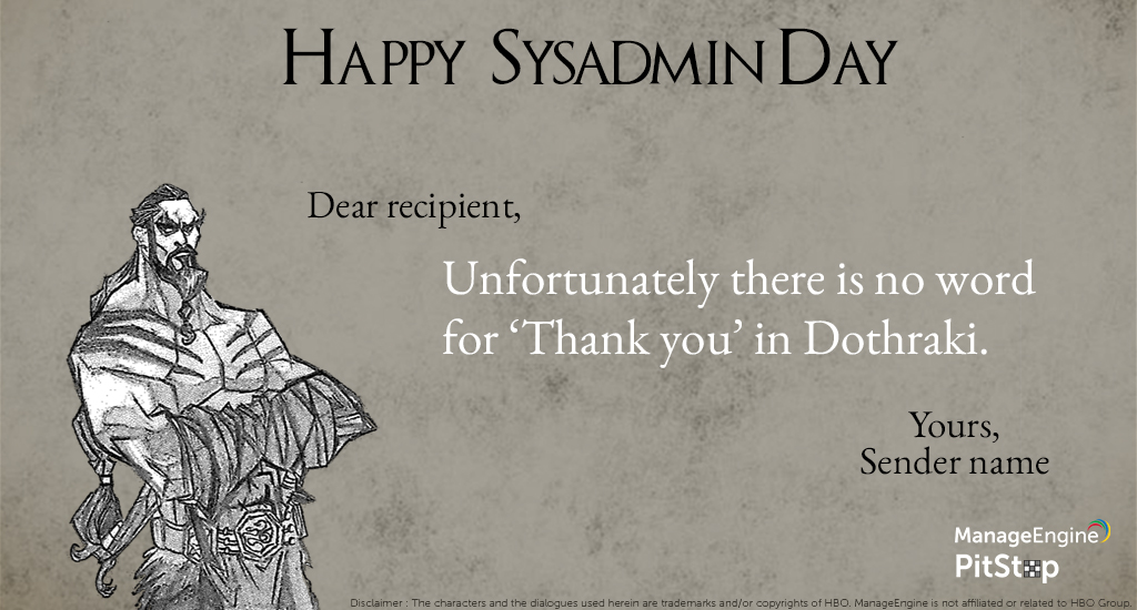 SysAdmin Day E-Cards