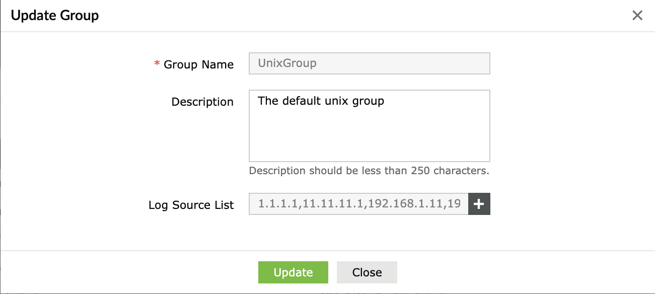 Log Source Group Management