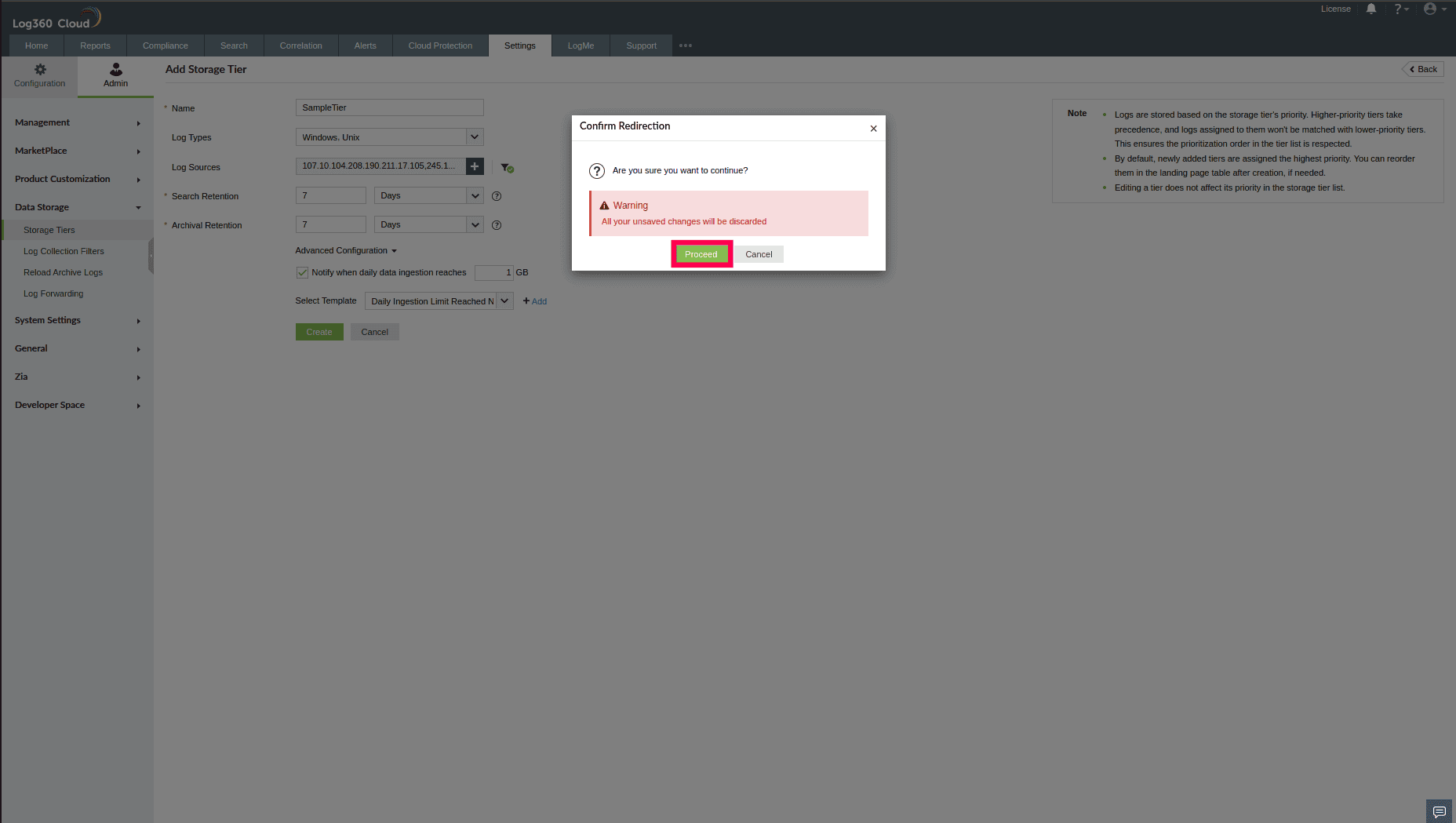 Configuring Storage Tiers