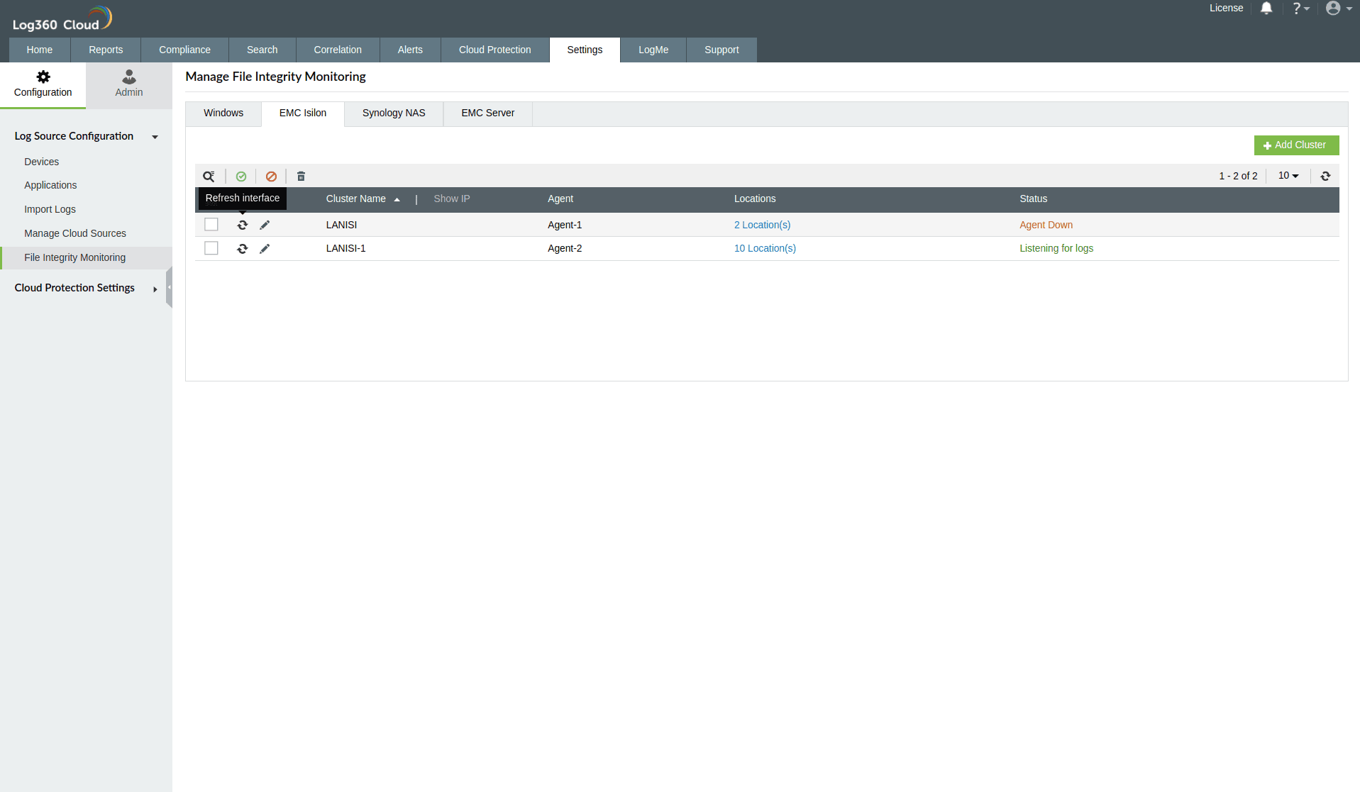 EMC Isilon file monitoring