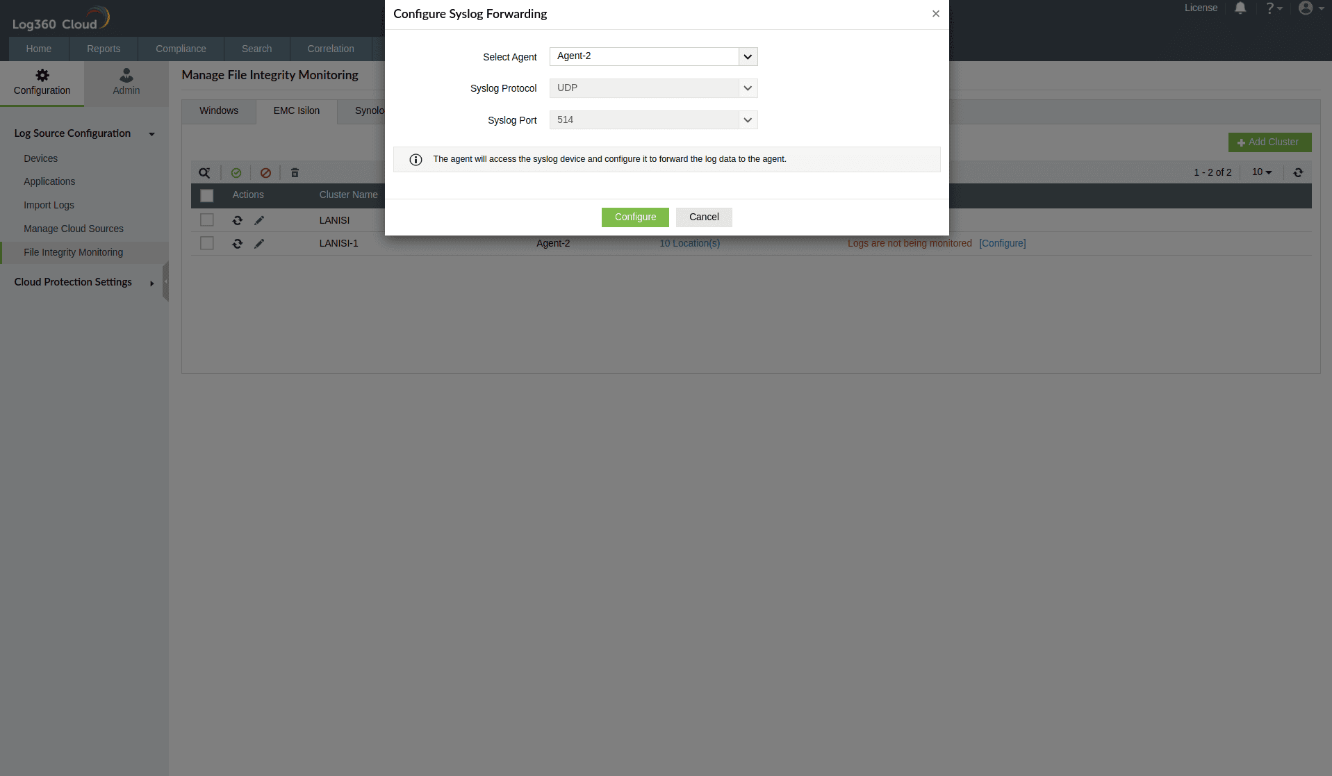 EMC Isilon file monitoring