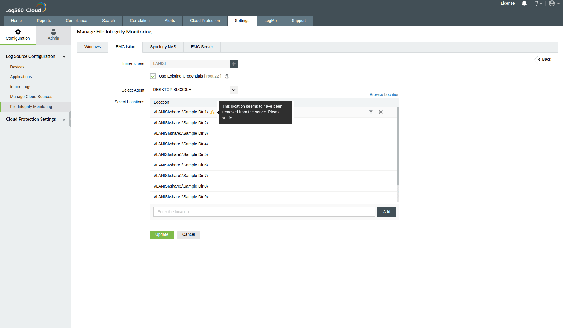 EMC Isilon file monitoring
