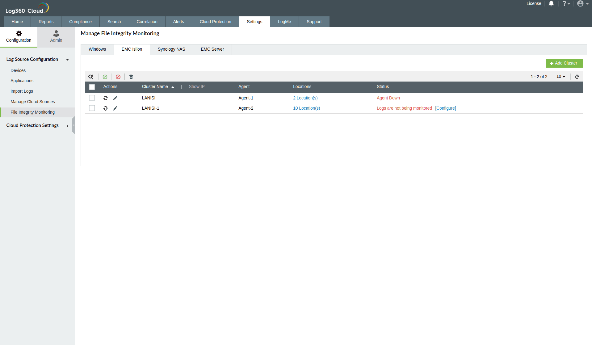 EMC Isilon file monitoring