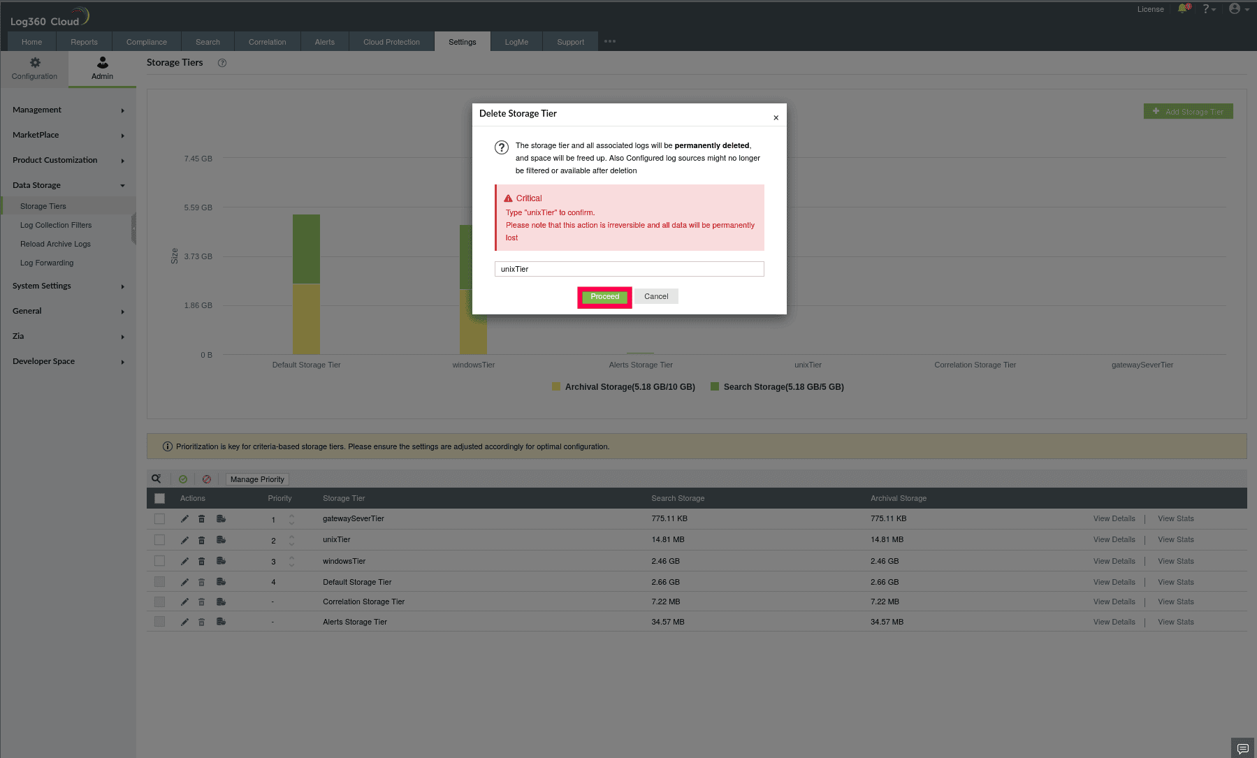 Managing Storage Tiers