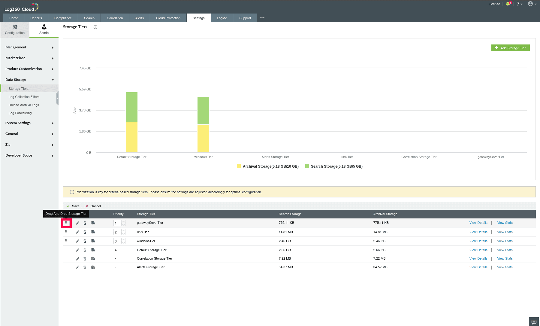 Managing Storage Tiers