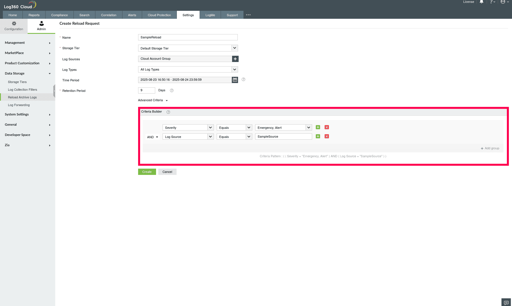 Reload Historical Logs