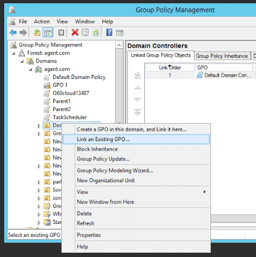 Installing agents with GPOs