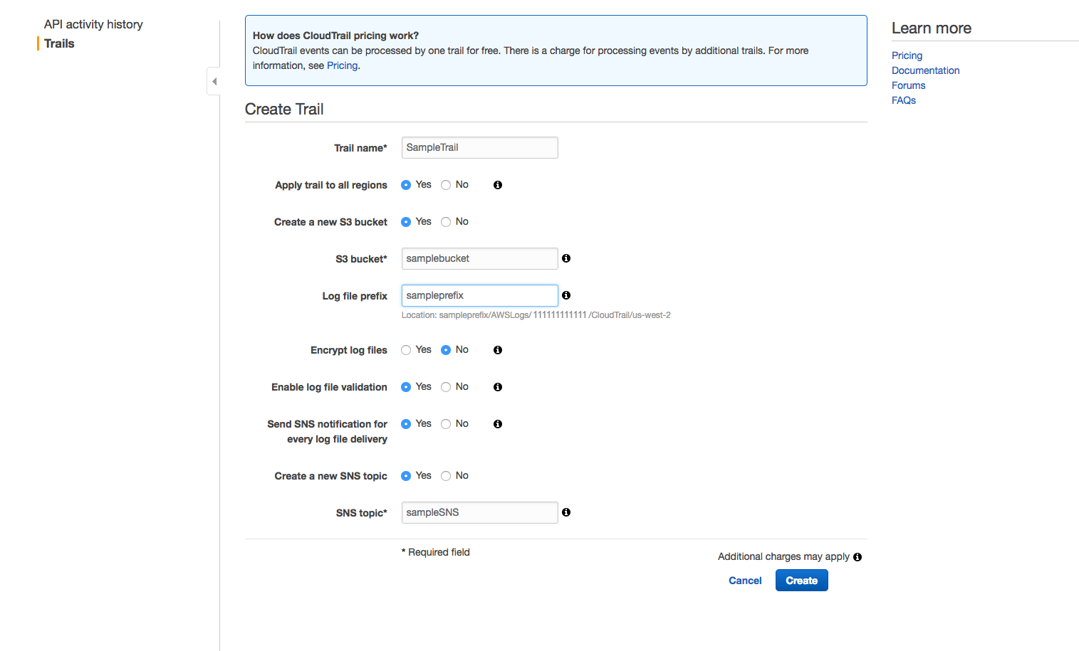 Configure AWS data sources CloudTrail and S3 server Access logs