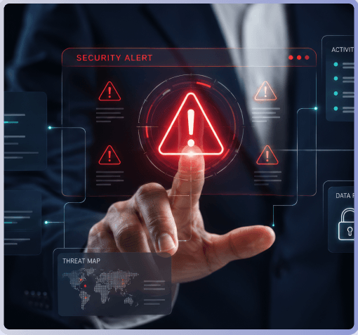 Security alert threat detection dashboard