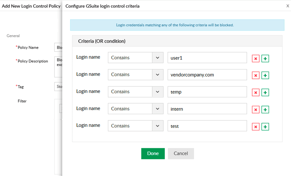 Block specific high-risk users
