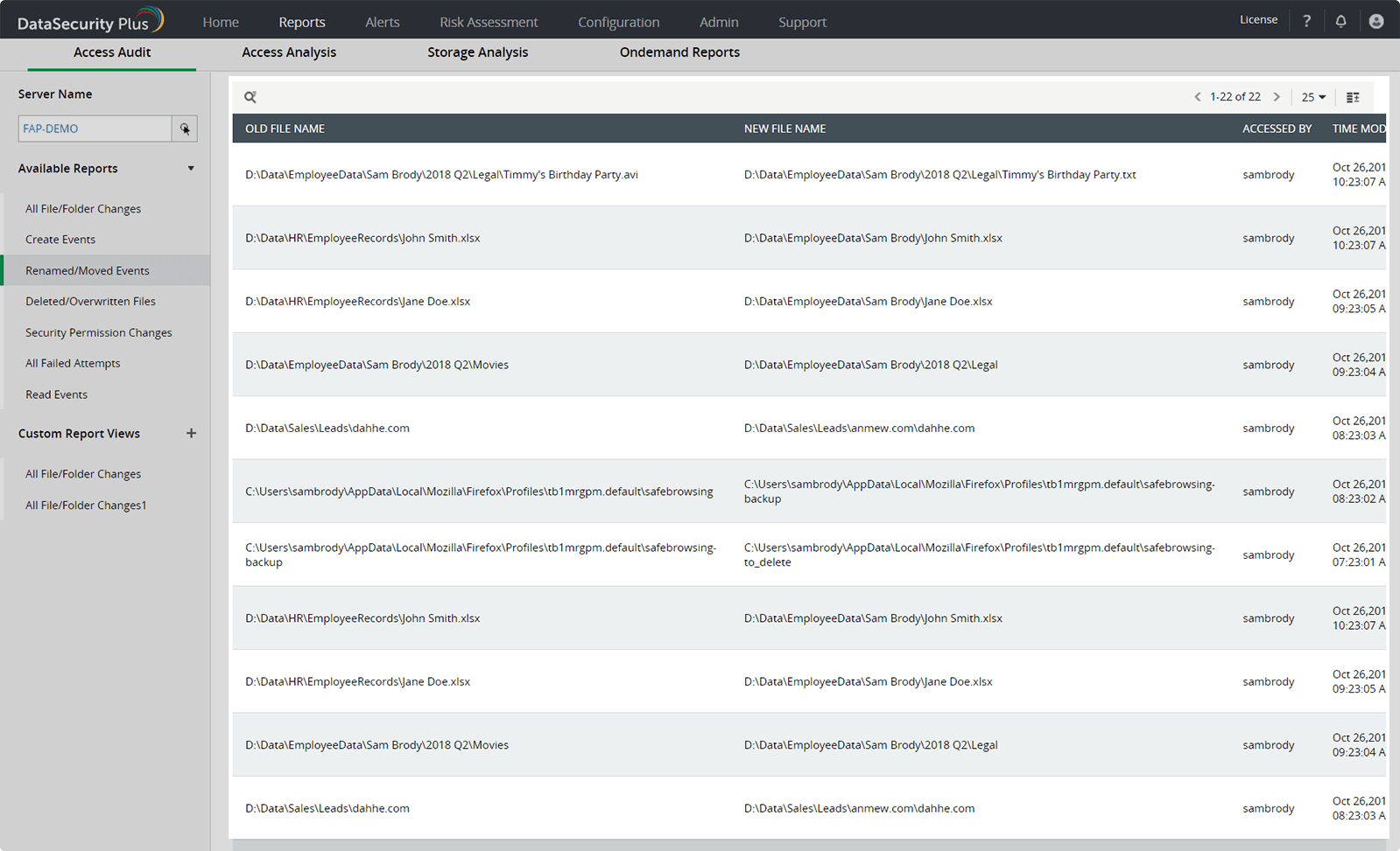 monitor files and folder activity