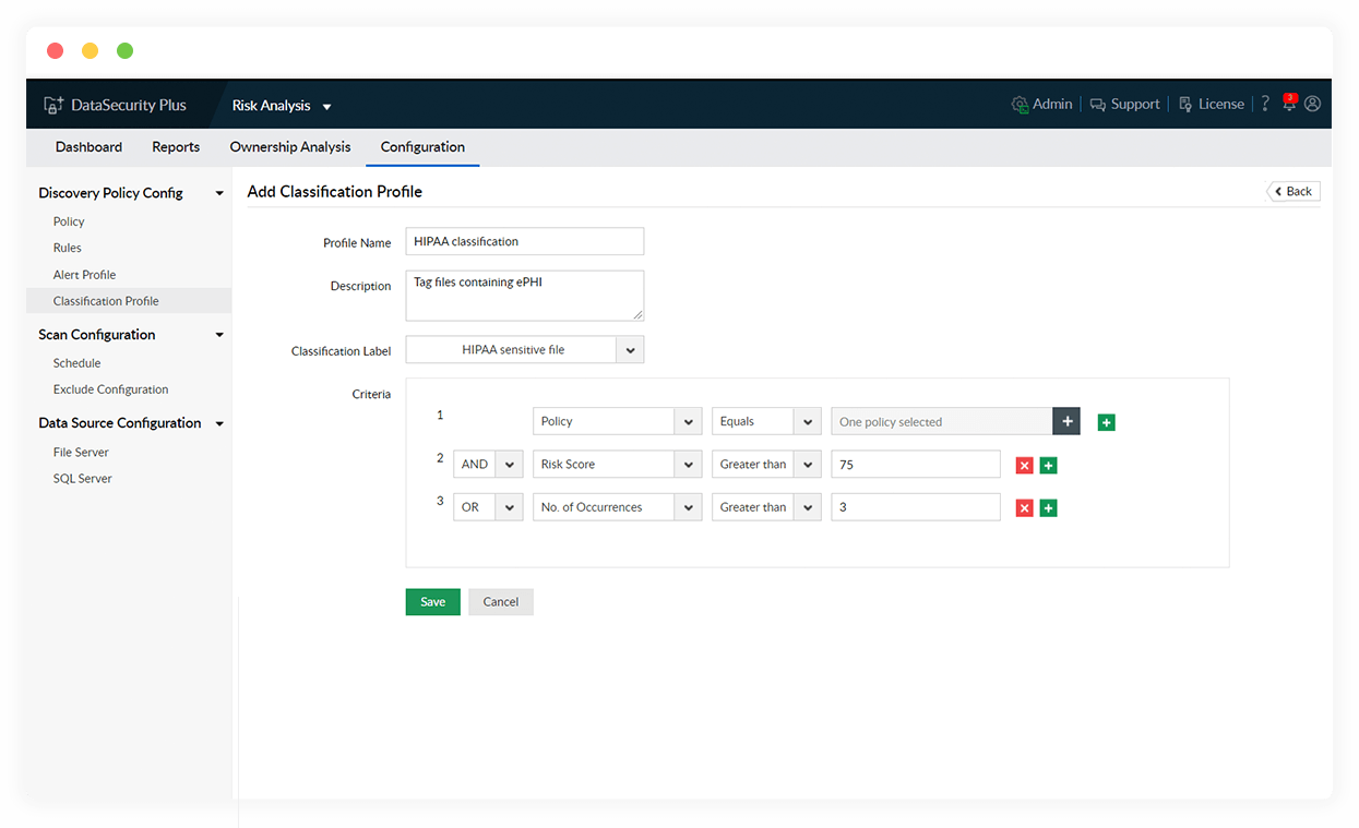 Automated ePHI classification