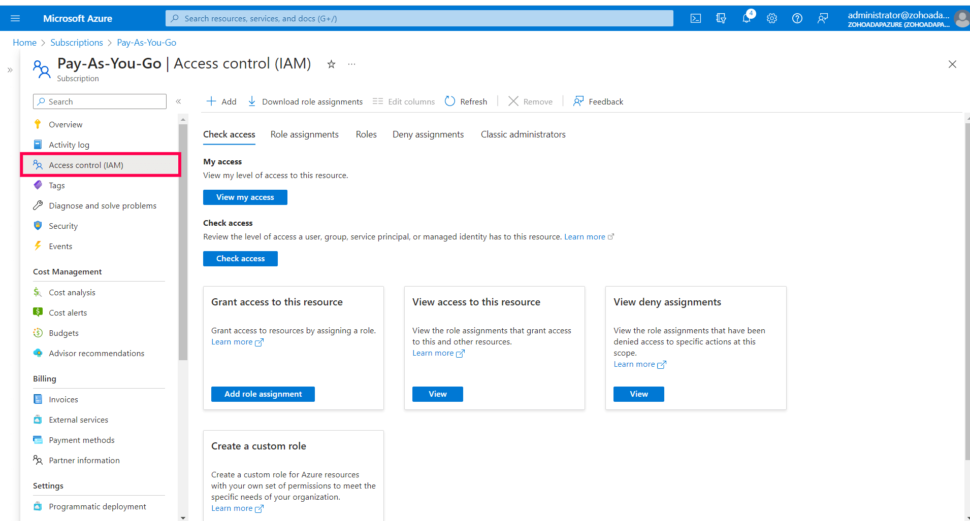 Zugriffskontrolle (IAM)