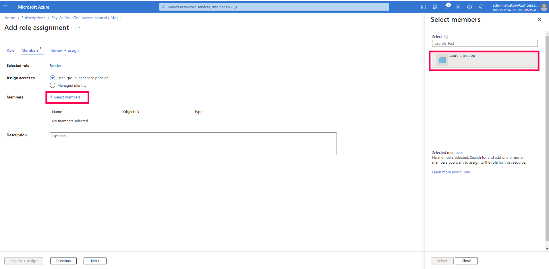 Mitglieder auswählen