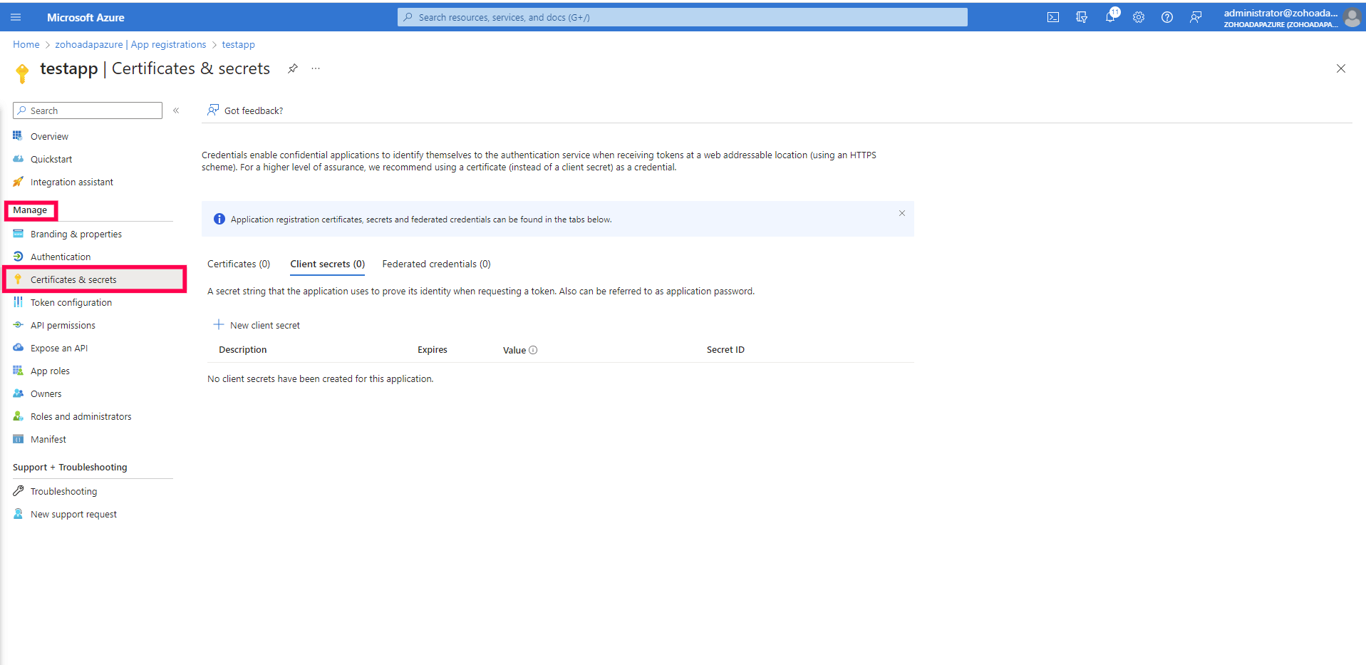 Zertifikate & Geheimnisse