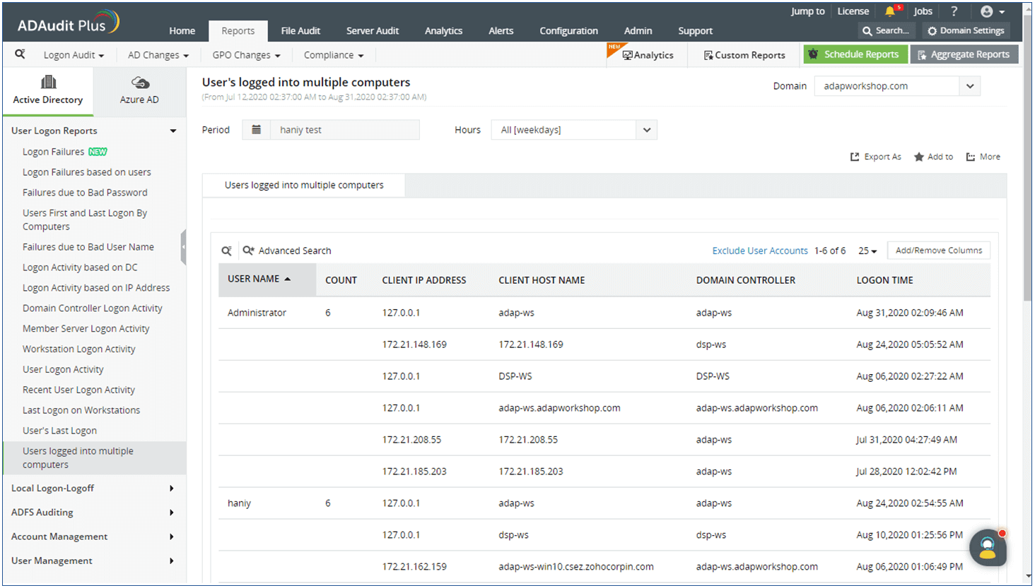 How to monitor computer activity in Active Directory