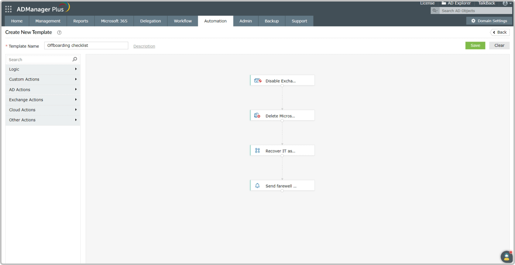  Orchestration template to automate employee offboarding