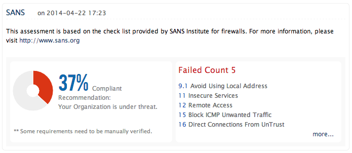 SANS Firewall Security Policy Guidelines - ManageEngine Firewall Analyzer