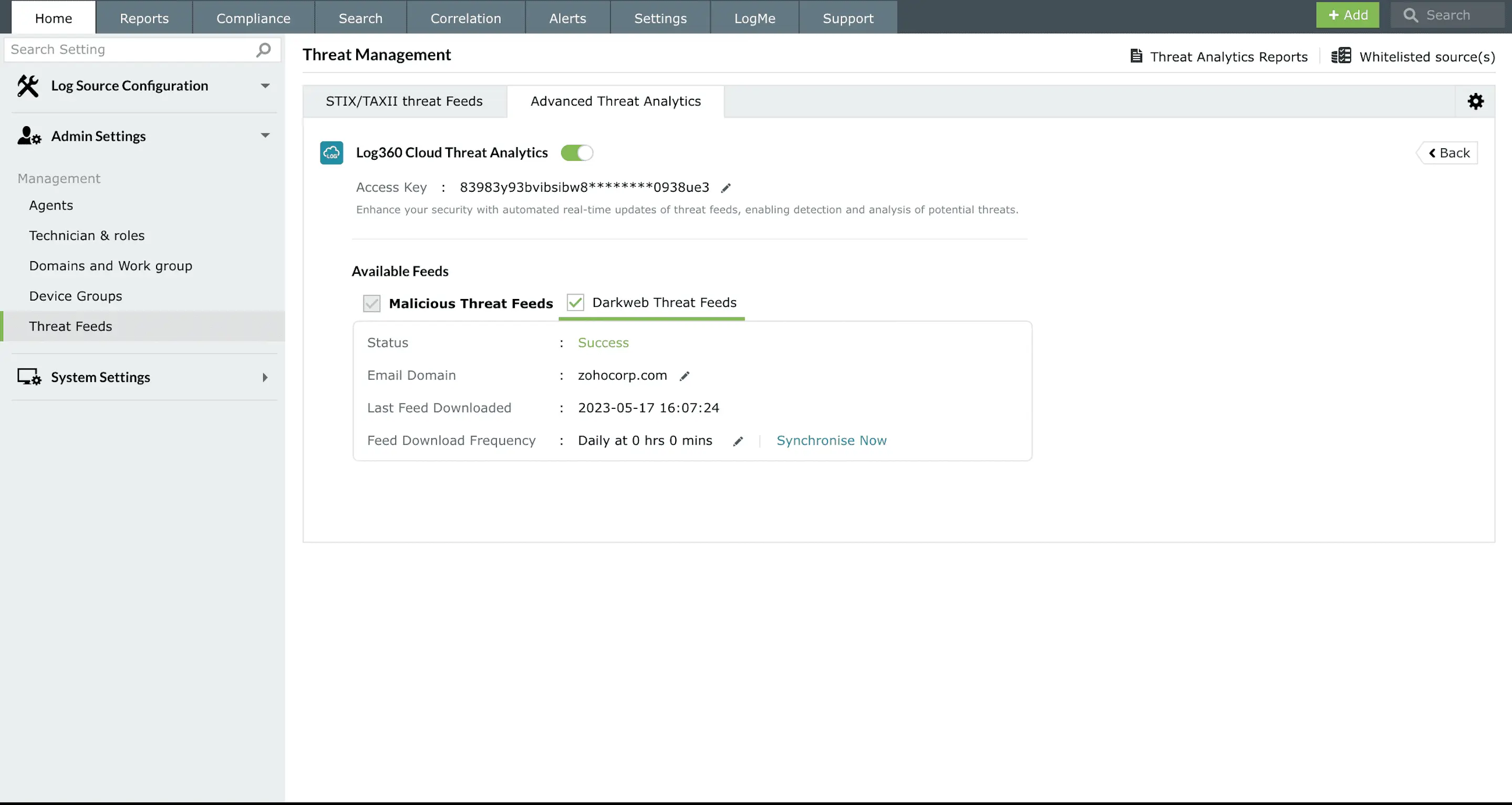 Threat intelligence feeds