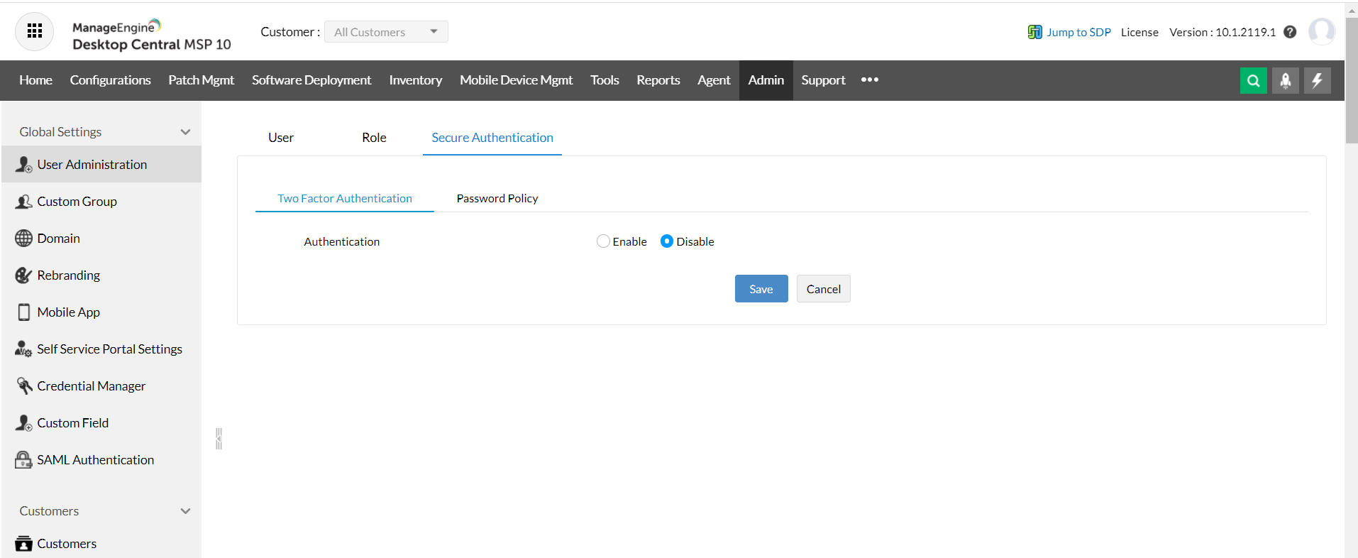 Secure Access to Endpoint Central MSP using Two-Factor Authentication ...