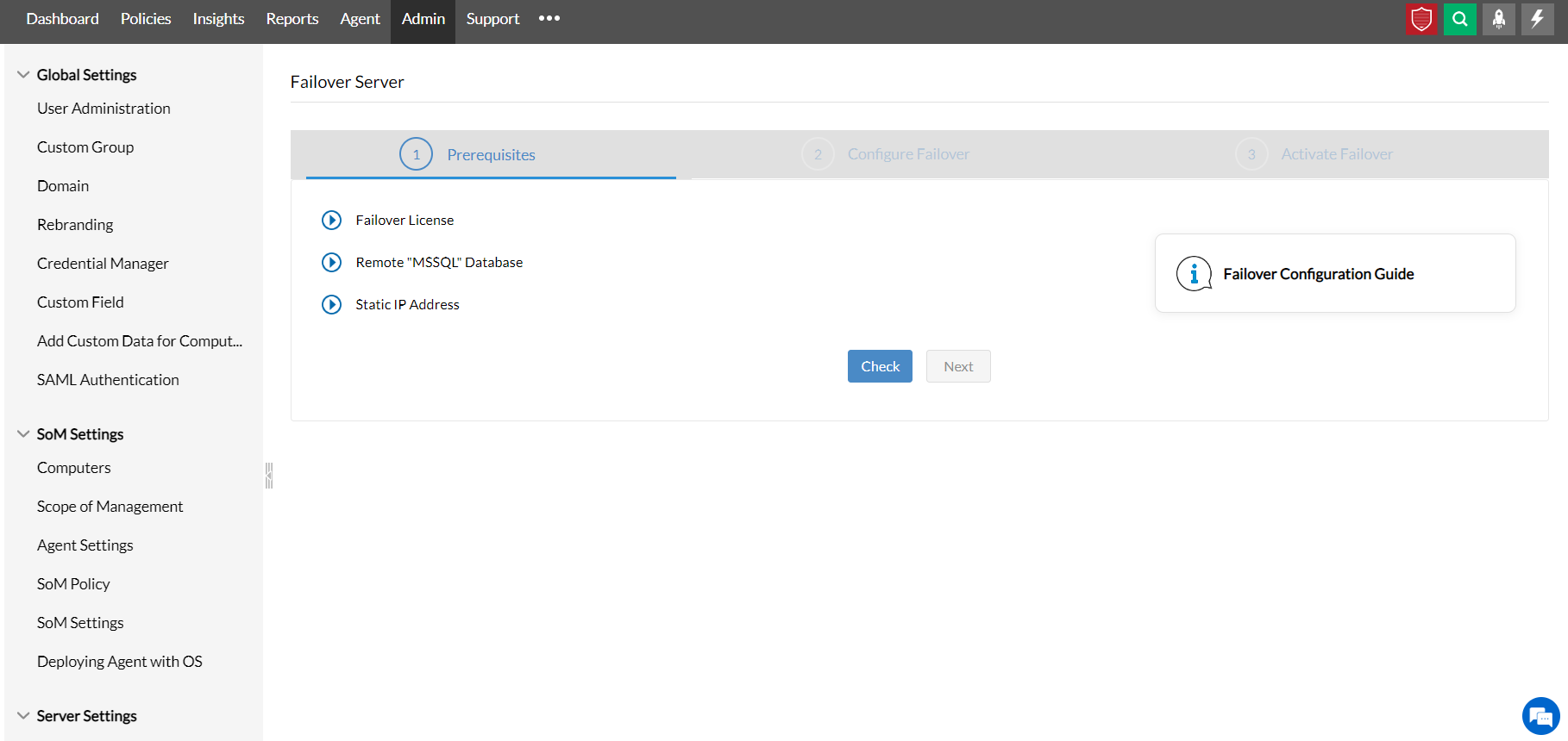 Device Control Plus without Failover server