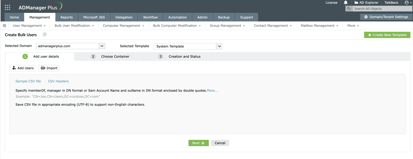 Opret brugerkonti manuelt en ad gangen, og klargør dem sammen