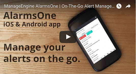 Miniatura video aplicación móvil de administración de alertas de TI en AlarmsOne