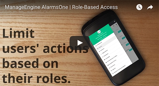Miniatura video acceso basado en roles en AlarmsOne