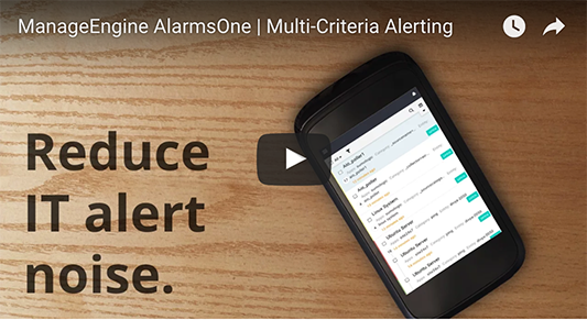 Miniatura video control de ruido de alertas de TI en AlarmsOne