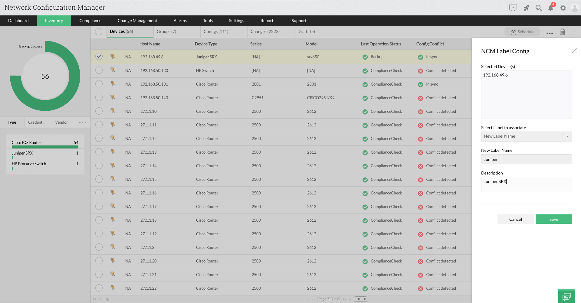 File Configuration Management - Manageengine Network Configuration Manager