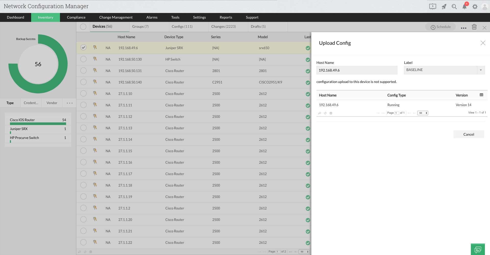 Configuration File Management Tools - Manageengine Network Configuration Manager