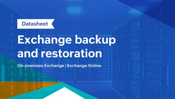 Exchange backup datasheet