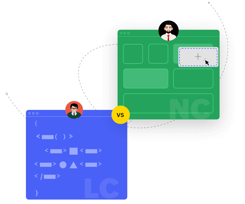 Low-code vs. no-code