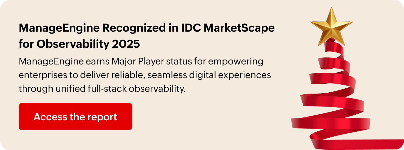 ManageEngine Recognized in IDC MarketScape for Observability 2025