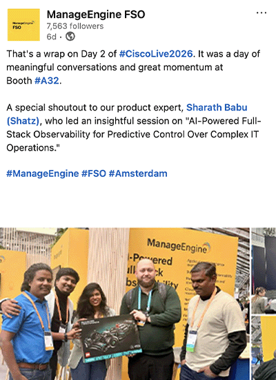 ManageEngine ITOM - LinkedIn