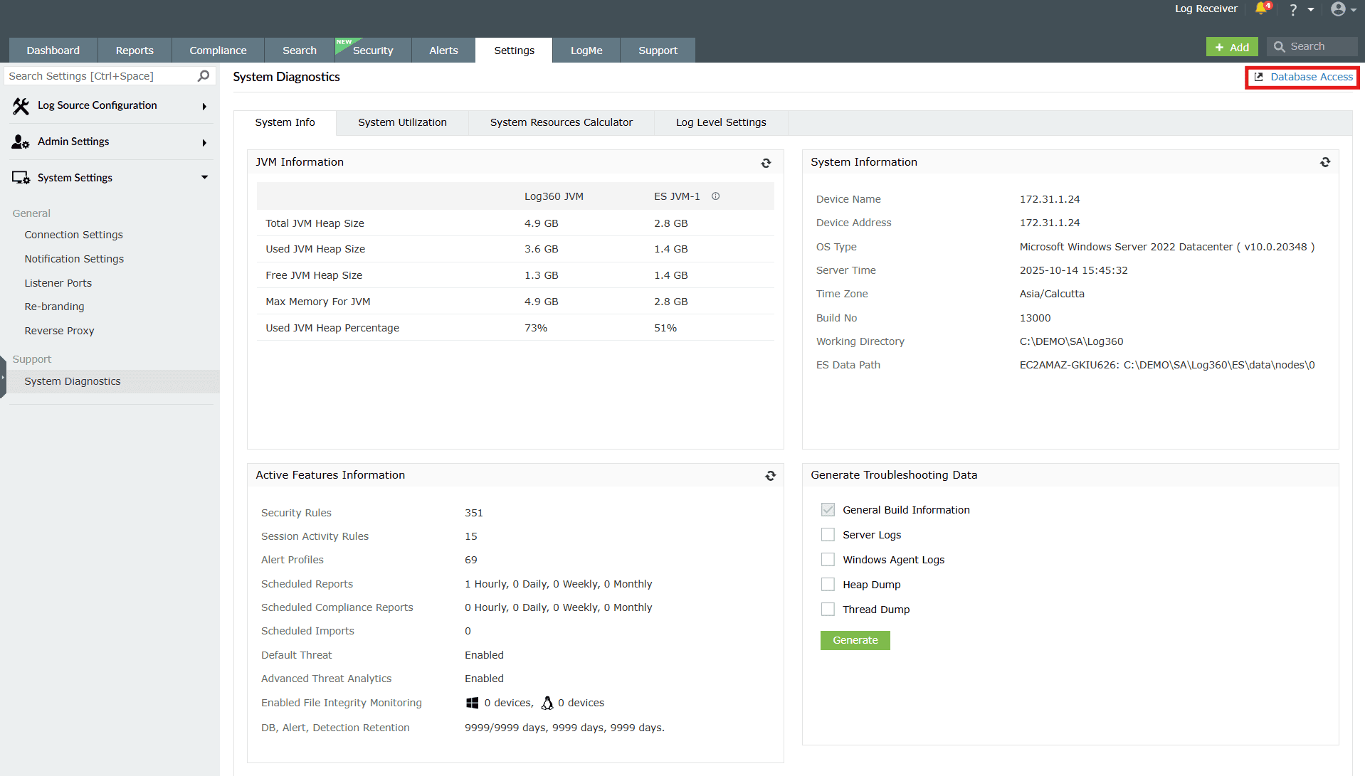 Database access option