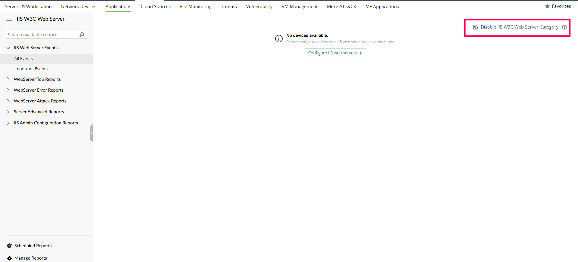 Manage Predefined Reports