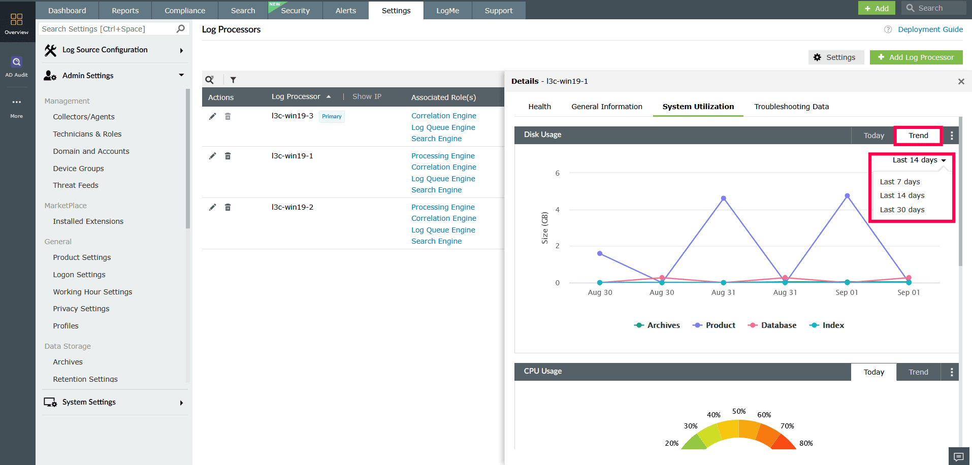 Managing Log Processors