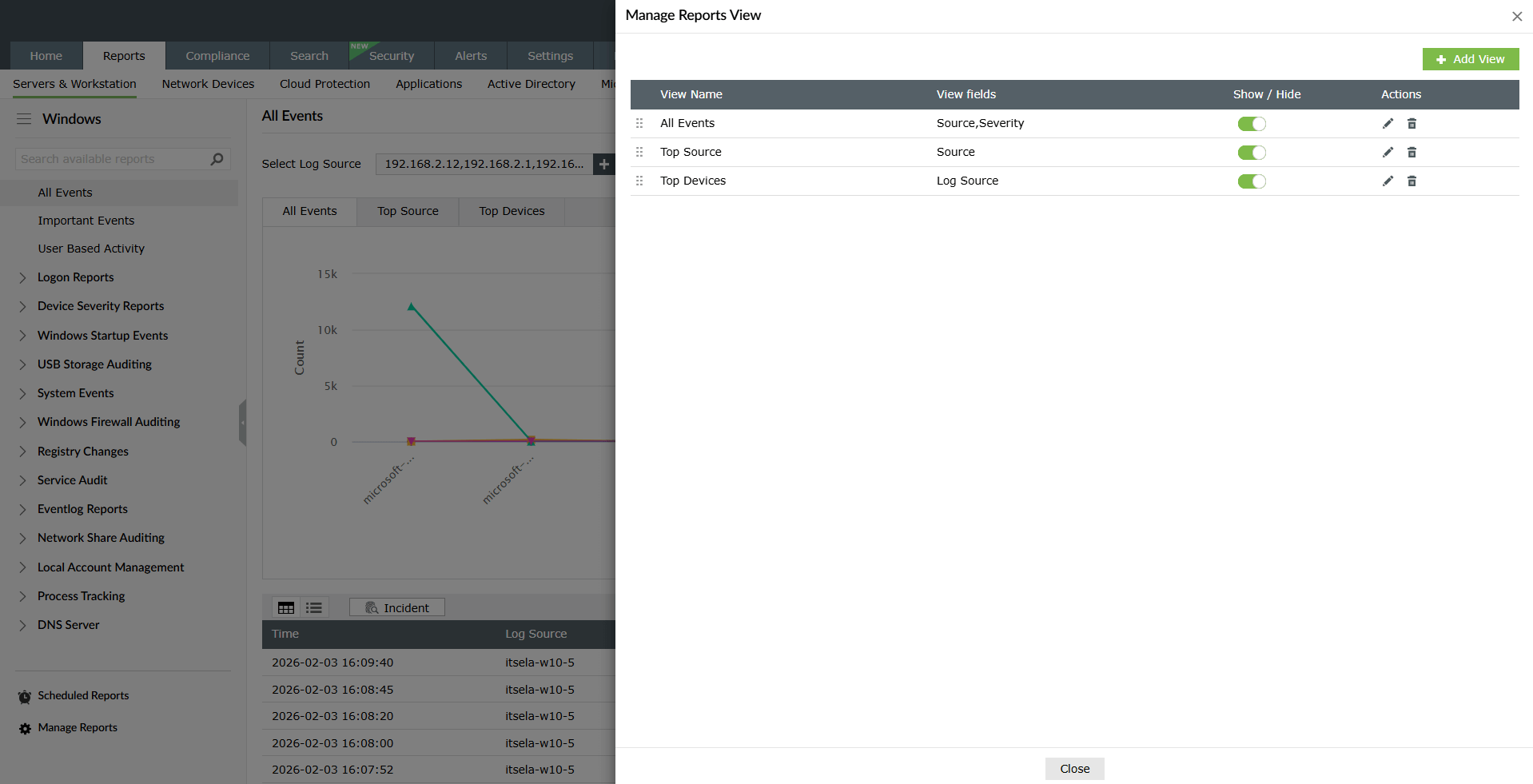 Manage Report Views