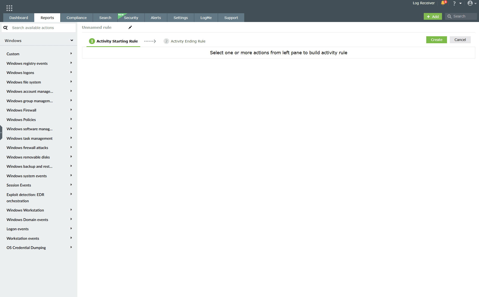 Delete scheduled reports in the manage rules module